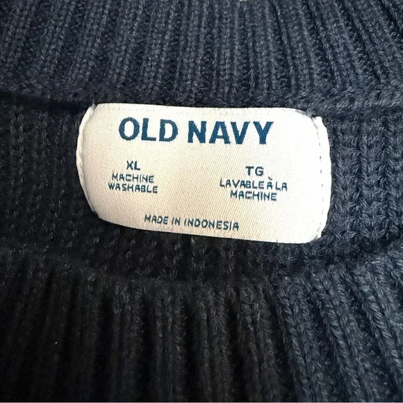 Old Navy White Striped Sweater Tank Sleeveless Cotton Blend Nautical Size XL - Picture 4 of 11